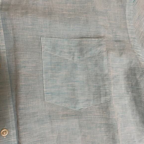 Chaps Linen Blend Button Down Shirt Mens XXL - Picture 4 of 6